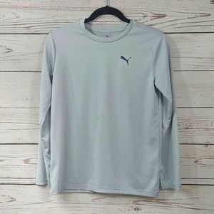 BOY'S Grey Puma Long Sleeved Tee